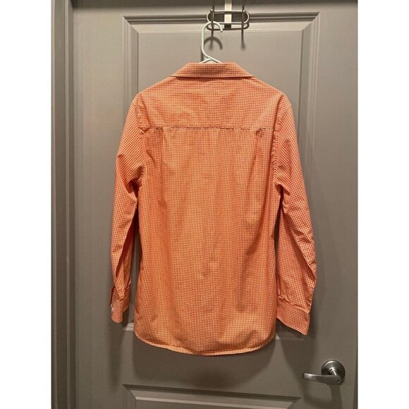 Nick Graham Orange Check Button Down Shirt Men’s M 15.5 Modern Fit - Picture 5 of 5